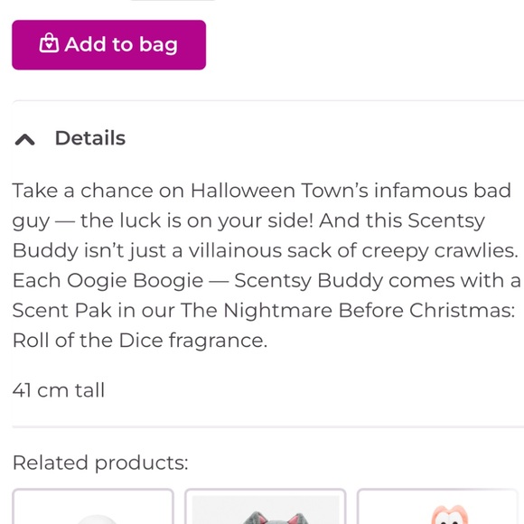 Oogie Boogie Scentsy Buddy - Picture 6 of 6